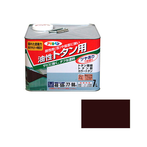 【送料無料】アサヒペン トタン用 7L こげ茶 | mono