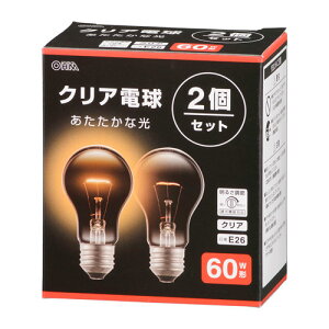 �I�[���d�@ ���M�d�� E26 60W�` �N���A 2�Z�b�g LB-D5657C-2PN