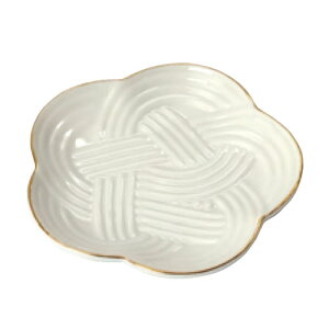 ヤマコー 結び小皿 白