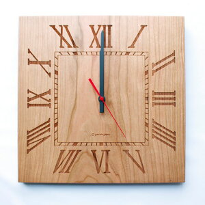 ヤマト工芸 MUKU スタンダート 掛け時計 ローマ数字 チェリー YK14-101 時計 掛け時計 壁掛け 壁掛け時計 北欧 木製 アナログ インテリア シンプル ナチュラル