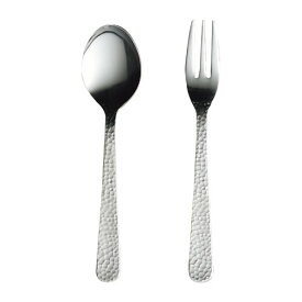 カクセー Made in TSUBAME 槌目ティースプーン・ヒメフォーク 2本組 TC-15