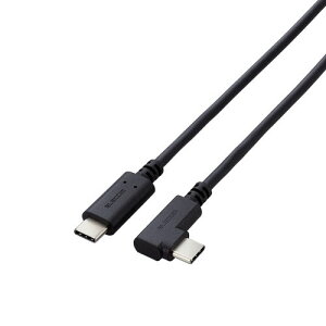 |Xg GR ELECOM USB Type C P[u USB-C to USB-C 1m L [d/f[^]p 60W 3A USB2.0 Windows 11 10 macOS ubN U2C-CCLY10NBK
