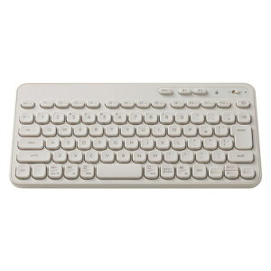 エレコム ELECOM ワイヤレス キーボード Bluetooth テンキーレス Caps Lock無効化スイッチ iOS ChromeOS Android アイボリー TK-CM10BMKIV