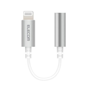 |Xg GR ELECOM Lightning-3.5mm XeI~jWbNϊP[u 0.1m Vo[ MPA-XL35DS01SV