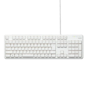 �G���R�� ELECOM �L���t���L�[�{�[�h �z���C�g TK-FCM104XWH