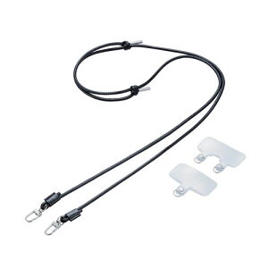�G���R�� ELECOM �X�}�z �V�����_�[ �X�g���b�v 42~75cm �X�g���b�v�V�[�g�t �ۂЂ� �R���a4mm �΂߂��� �����h�~ �u���b�N P-STSDH2LR04BK