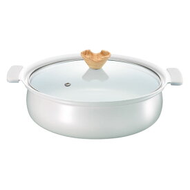 カクセー coronto コロント IH対応 セラミックコーティング卓上鍋 24cm グレー CT-25