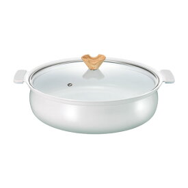 カクセー coronto コロント IH対応 セラミックコーティング卓上鍋 28cm グレー CT-26