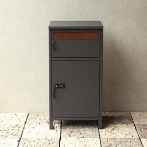 MOJYU 宅配ボックス付ポスト Rufina ルフィナ ダークグレー PBX-052 宅配ボックス ポスト一体型 戸建て 二段