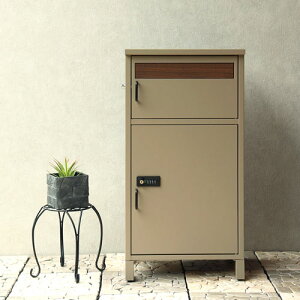 MOJYU 宅配ボックス付ポスト Rufina ルフィナ ミルクティーベージュ PBX-053 宅配ボックス ポスト一体型 戸建て 二段