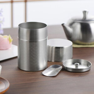 ヨシカワ 郷技 ステンレス茶筒 大 紗綾 木箱入 YJ3616