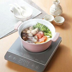 カクセー coronto コロント IH対応 セラミックコーティング深型卓上鍋 18cm ピンク CT-27