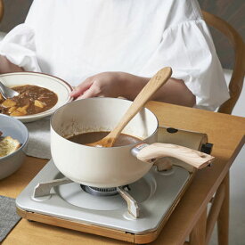 カクセー Grinday with グリンデイ・ウィズ IH対応 セラミックコーティング片手鍋 18cm ウォームアイボリー NB-46