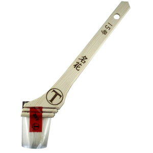 大塚刷毛 マルテー 名花 速乾水性ニス用刷毛 筋違 白 15号 40mm