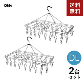 【送料無料】あす楽 2台セット 洗濯もの 洗濯物干し ハンガー 折りたたみ コンパクト 室内 屋外 錆びない タオル 大木製作所 ステンレスハンガーDL