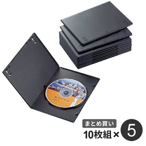 ܂Ƃߔ GR ELECOM XDVDg[P[X ubN 1[/10 5Zbg CCD-DVDS03BK