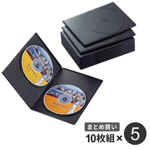 �܂Ƃߔ��� �G���R�� ELECOM DVD�X�����g�[���P�[�X �u���b�N 2�����[/10���� 5�Z�b�g CCD-DVDS06BK