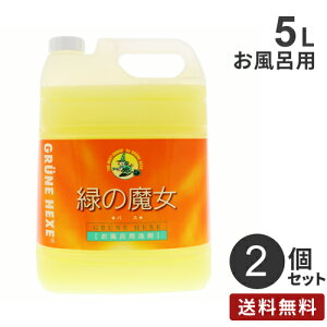 まとめ買い ミマスクリーンケア 緑の魔女 バス用洗剤 5L 業務用 2個 お風呂 洗剤 バス用 掃除 液体洗剤 中性 手に優しい エコ洗剤 浴室掃除 お風呂用洗剤
