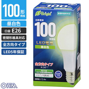 �I�[���d�@ LED�d�� E26 100�`���� �S���� �����F LED5�N�ۏؑΏ� LDA12N-G AG27