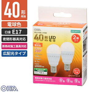 �I�[���d�@ LED�d�� ���^�d�� �~�j�N���v�g���` E17 40�`���� �d���F 2�� LDA4L-G-E17 IS51