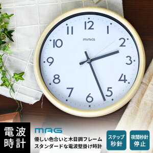 ノア精密 MAG 電波掛時計 トルテ W-768 IV-Z