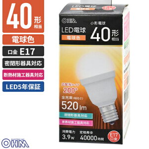 �I�[���d�@ LED�d�����` E17 40�`���� �d���F LDA4L-G-E17 IS53