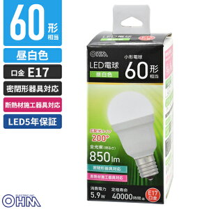 �I�[���d�@ LED�d�����` E17 60�`���� �����F LDA6N-G-E17 IS53