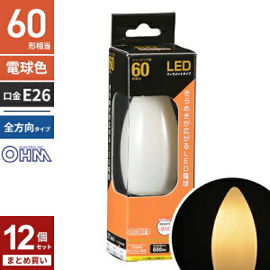 �܂Ƃߔ��� �I�[���d�@ LED�t�B�������g�d�� �V�����f���A�` ����E26 60W���� �z���C�g �d���F �S���� LDC6L W6 12�Z�b�g