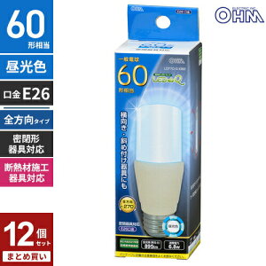 �܂Ƃߔ��� �I�[���d�@ LED�d�� T�` E26 60W�`���� �����F �S�����^�C�v �f�M�ގ{�H��� LDT7D-G IG92 12�Z�b�g