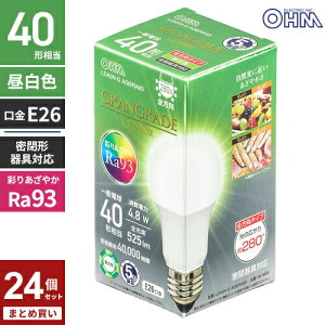 �܂Ƃߔ��� �I�[���d�@ 5�N�ۏ� LED�d�� E26 40�`���� �����F LDA5N-G AG6/RA93 24�Z�b�g