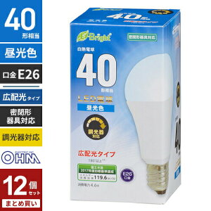 �܂Ƃߔ��� �I�[���d�@ LED�d�� E26 40�`���� �L�z�� �����E������Ή� �����F LDA5D-G/D AS20 12�Z�b�g