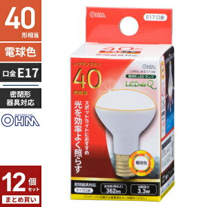 �܂Ƃߔ��� �I�[���d�@ LED�d�� �~�j���t�����v�` 40W�`���� E17 �d���F �����Ή� LDR3L-W-E17 A9 12�Z�b�g