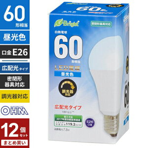 �܂Ƃߔ��� �I�[���d�@ LED�d�� E26 60�`���� �L�z�� �����E������Ή� �����F LDA8D-G/D AS20 12�Z�b�g