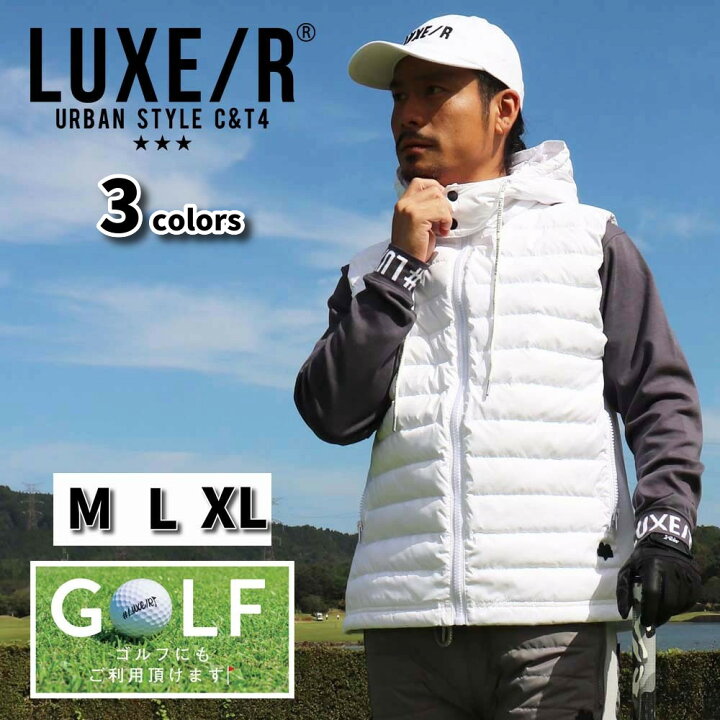 楽天市場】ダウンベスト メンズ レディース LUXE/R ラグジュ ゴルフ  