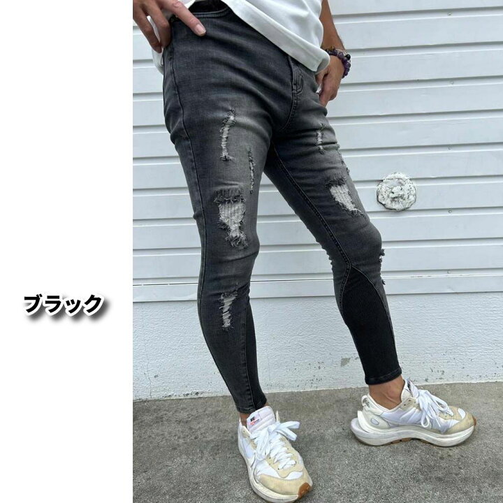 楽天市場】ストレッチデニム ジョガーパンツ メンズ レディース 