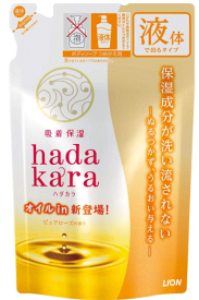 hadakara(ハダカラ) ボディソープ オイルインタイプ ピュアローズの香り つめかえ用 340ml