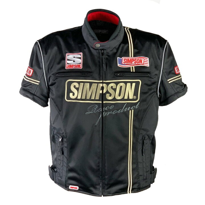 楽天市場】SIMPSON シンプソン メッシュ ライダースジャケット 
