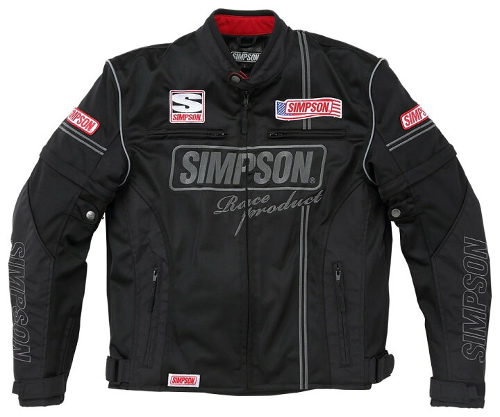 楽天市場】SIMPSON シンプソン メッシュ ライダースジャケット 