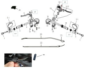 GPX純正部品 ジーピーエックス純正部品 Handle grsip LH. Legend250Twin GPX GPX