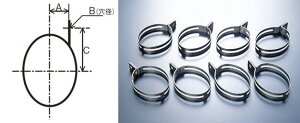 AKRAPOVIC アクラポビッチ 汎用サイレンサーバンド 楕円サイレンサー用 (サイド10mm) TYPE-C3 サイレンサーバンド マフラー