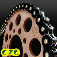 CYC CHAIN CYCチェーン 428-130L カラーシールチェーン【ソリッドカラー】(ブラック) NX125 MTX125R WOLF…