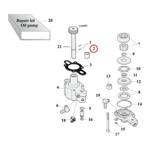 MCS GV[GX IC|vubVO MVtgyBUSHING OIL PUMP GEAR SHAFTz 77-90 XL NU HARLEY-DAVIDSON n[[_rbh\ IC|v GWp[c GW