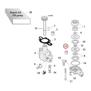 MCS GV[GX IC|vubVOJo[yBUSHING OIL PUMP COVERz 77-90 XLNU HARLEY-DAVIDSON n[[_rbh\ IC|v GWp[c GW