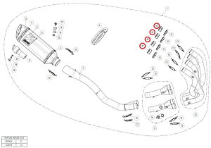 AKRAPOVIC アクラポビッチ 【リペアパーツ】P-70 inner sleeve SS NINJAZX-6R 636 ZX-6R KAWASAKI カワサキ マフラーフランジ マフラー
