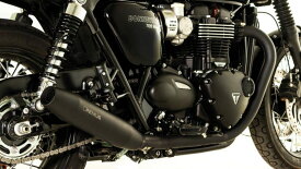 REMUS レムス CUSTOMテーパード スリップオンマフラー2本出し Bonneville T 120 black TRIUMPH トライアンフ スリップオンマフラー マフラー サイレンサー材質：ブラックステンレス