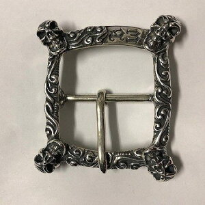 ���i��K&W �yBill Wall Leather(�r���E�H�[�����U�[)�zSquare Wave With 4 Good Luck Skull Belt Buckle �x���g�o�b�N�� ���̑��A�p�����O�b�Y �A�p����