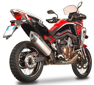 SPARK EXHAUST Xp[N }t[ SLIP-ON FIGHTER EURO5 with titanium link pipe and carbon heat shieldy}t[z CRF 1100L AFRICA TWIN HONDA z_ XbvI}t[ AVAILABLE MATERIALSFBlack Series
