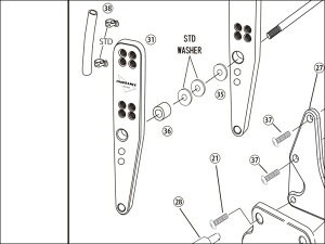ENDURANCE �G���f�������X �y���[�X��p�z 36.COLLAR RH STEP BASE PLATE[�o�b�N�X�e�b�v�L�b�g(EF650K26J1)�F��C���i] �O���� HONDA �z���_ ���̑��X�e�b�v�I�v�V�����E��C���i �X�e�b�v �����