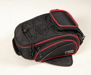 DEGNER デグナー マグネット式タンクバッグ タンクバッグ 車体用バッグ・ケース カラー:ブラック/レッドパイピング