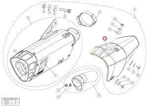 AKRAPOVIC AN|rb` yyAp[czP-HSY10SO1 heat shield ca YZF-R1 YAMAHA }n }t[K[hEq[gK[h }t[